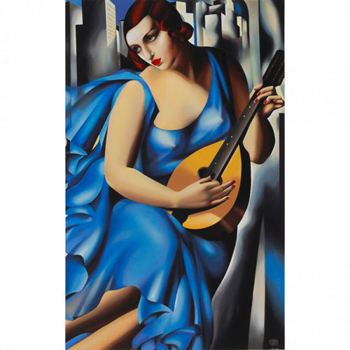 Femme bleue à la guitare - Tamara-de-Lempicka