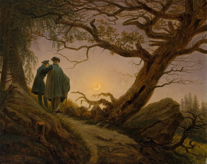 Deux Hommes contemplant la Lune (en allemand : Zwei Männer in Betrachtung des Mondes) est un tableau du peintre allemand Caspar David Friedrich, réalisé entre 1819 et 1820.