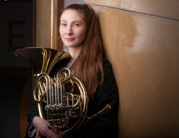 Jeanne Maugrenier et son cor